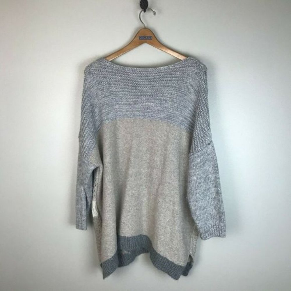 EUC LOFT Patchwork Dolman Sleeve Oversized Sweater - Picture 10 of 10